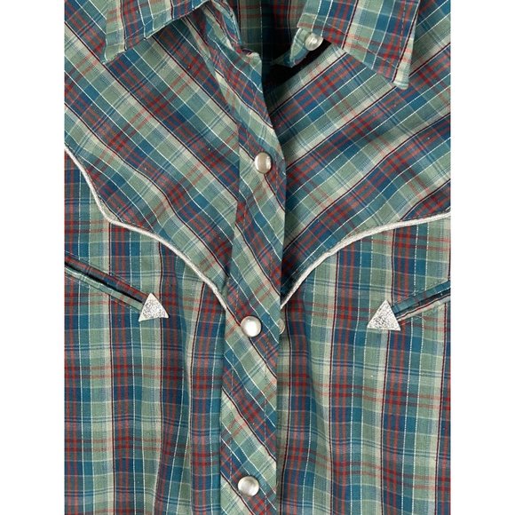 Brush popper large snap button shirt chic by his plaid - Picture 3 of 9